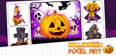 Halloween Pixel Art Coloring