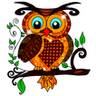 Owl Color by Number Birds Art