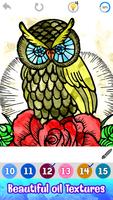 Owl Color by Number Birds Art captura de pantalla 2