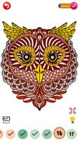 Owls Color by Number Drawings ảnh chụp màn hình 2