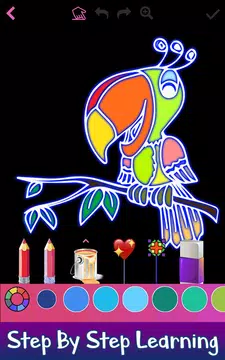 Screenshot 4 for Learn To Draw Glow Animals