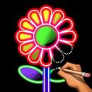 Learn to Draw Glow Flowers Art APK