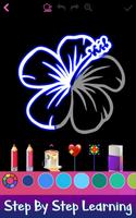 Learn to Draw Glow Flowers Art ảnh chụp màn hình 1