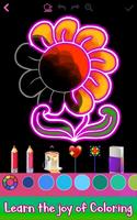 Learn to Draw Glow Flowers Art ảnh chụp màn hình 2