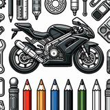 Motorcycles Paint by Number