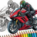 Motorcycles Paint by Number