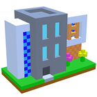 Modern Houses Voxel Coloring أيقونة