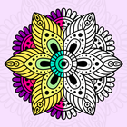 Mandala Color by Number Book icône