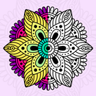 Mandala Color by Number Book ícone