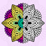 Mandala Color by Number Book ícone