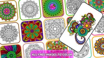 Mandala Color by Number Book পোস্টার