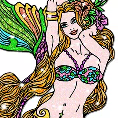 Mermaid Color by Number Book Icon