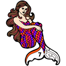 Mermaid Color by Number: Adult Coloring Book Pages APK