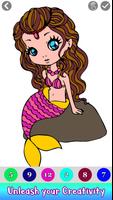 Mermaid Color by Number: Adult Coloring Book Pages скриншот 2