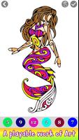 3 Schermata Mermaid Color by Number: Adult Coloring Book Pages