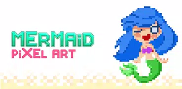 Mermaid Pixel Art Coloring Art