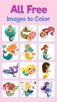 Mermaid Pixel Art Coloring Art poster