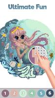Mermaid Pixel Art Coloring Art screenshot 1