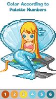 Mermaid Pixel Art Coloring Art screenshot 2
