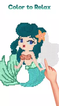Screenshot 5 for Mermaid Pixel Art Coloring Art