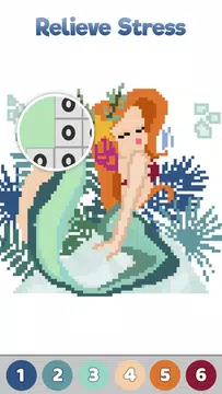 Screenshot 6 for Mermaid Pixel Art Coloring Art