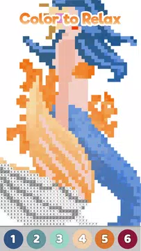 Screenshot 7 for Mermaid Pixel Art Coloring Art