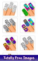 Nails Color by Number: Girls Fashion Coloring Book الملصق