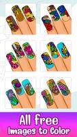 Glitter Nails -Color by Number poster