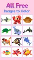 Sea Animals Color by Number Poster