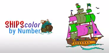 Ships Color by Number Art Book
