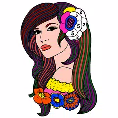 Adult Color by Number Art Book Icon