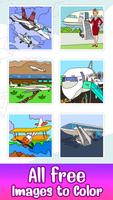 Planes Color by Number Pages постер