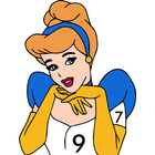 Princess Color by Number Book أيقونة
