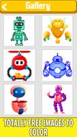 Robots Color by Number Pixels poster