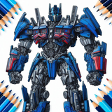 Robots Color By Number Book biểu tượng