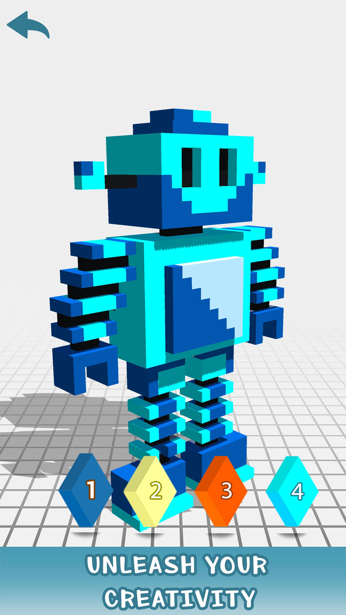 Robots 3D Color by Number:Pixel Art,Voxel Coloring for Android - APK
