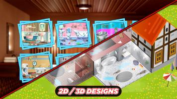 Washroom Cleanup 3D House Bath स्क्रीनशॉट 1