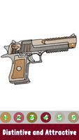 Guns Color Weapons Paint Book الملصق