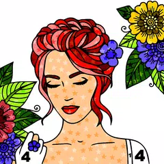 Adult Texture Color by Number Icon