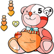 Teddy Bear Color by Number Art