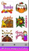 Thanks Giving Color by Number Affiche