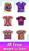 Tie Dye Shirts Color By Number Cartaz