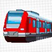 Trains Pixel Art Coloring Book
