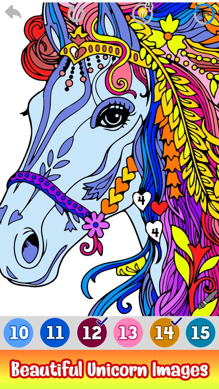 Download Unicorn Paint by Number - Fantasy Glitter Coloring for ...