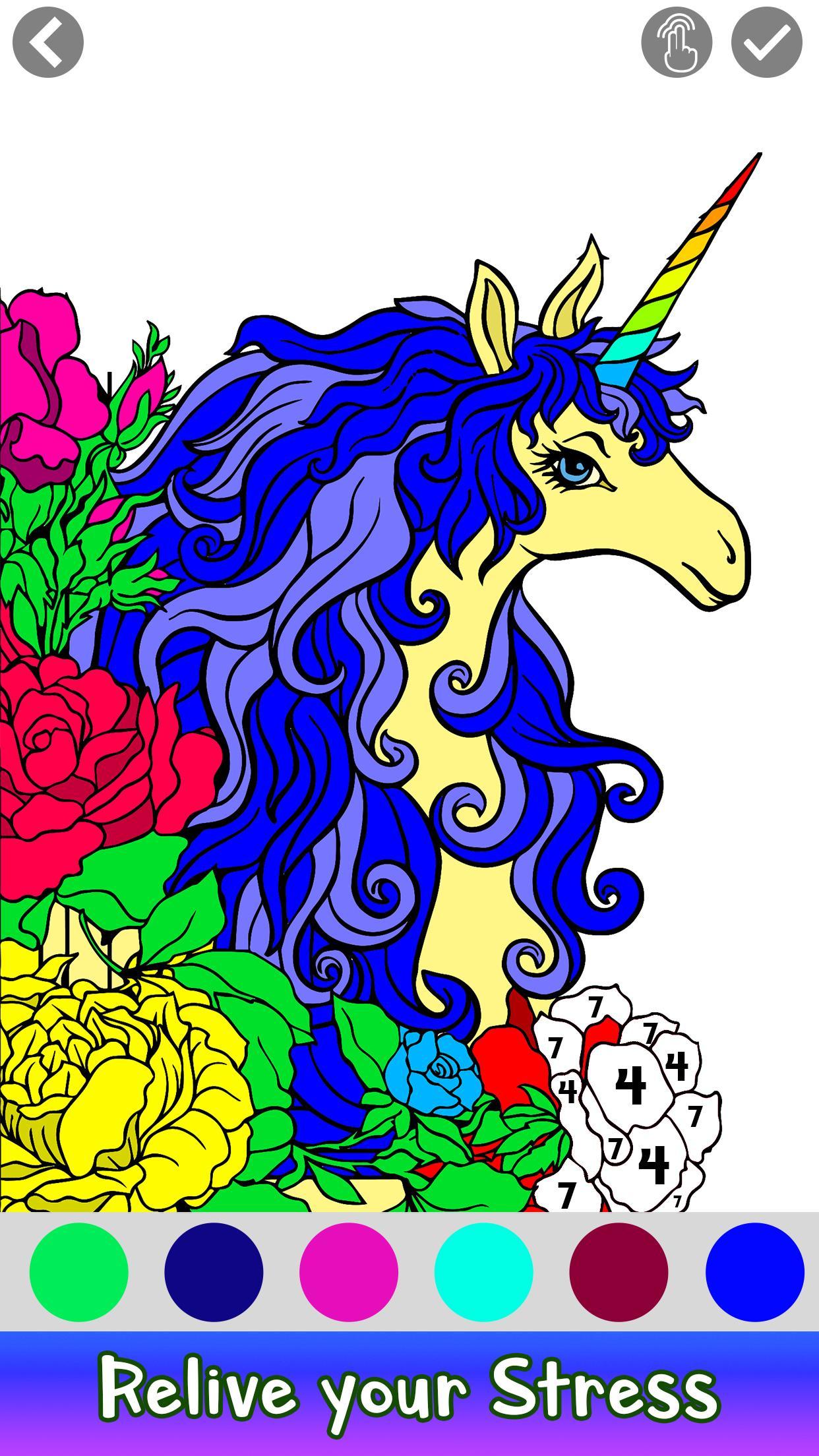 unicorn paint by number fantasy art coloring book for