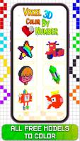 3D Color by Number Voxel Cartaz