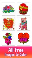 Valentine Glitter Painting Art पोस्टर