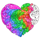 Valentine Love Glitter Color by Number Book Pages APK