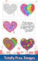 Valentine Love Glitter Color by Number Book Pages Affiche