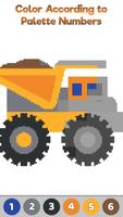 Vehicles Pixel Color by Number captura de pantalla 2
